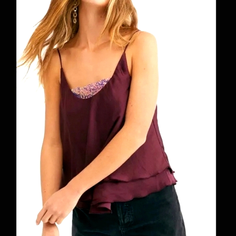 NWT- Free People Intimately Turn It On Sequin Cami